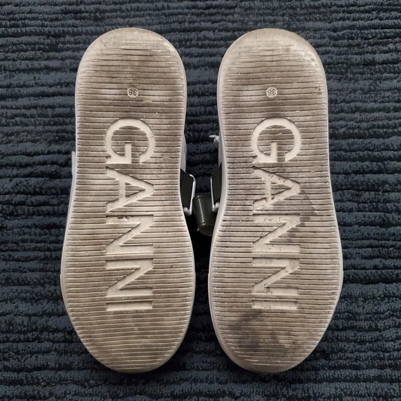 GANNI Size 38/8US Green/White
Sporty Mix Distressed Platform Low Top Sneakers - Picture 8 of 8